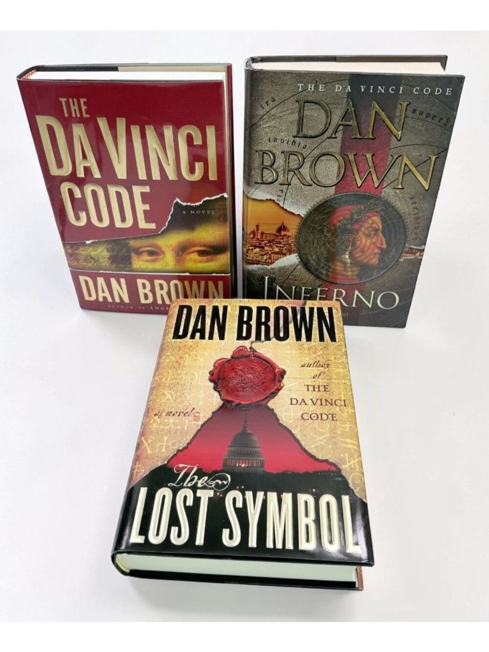 Dan Brown Books Lot The DaVinci Code Inferno The Lost Symbol Hardcovers